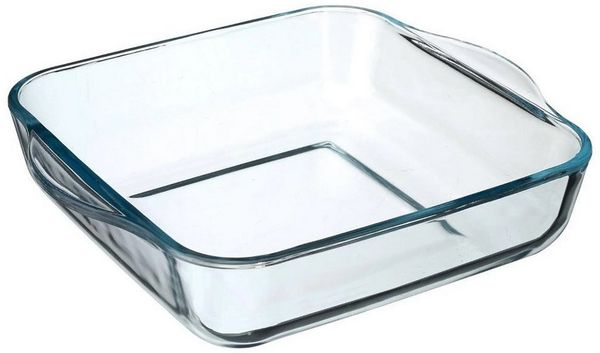 Pasabahce Auflaufform Pasabahce Borcam Auflaufform quadratisch 25,6 x 22 x 6,5 cm, Borosilikatglas