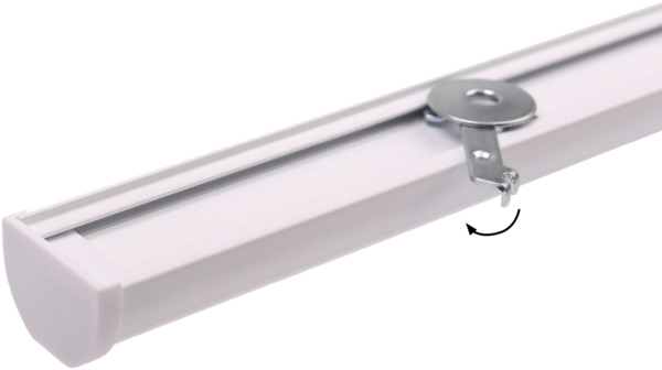 Deco-Raum® Gardinenschiene Innenlauf Round | Länge: 440cm | Material: Aluminium | Farbe: Weiß Bild 4