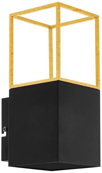 Eglo 97735 LED Wandleuchte MONTEBALDO schwarz, gold L:10cm H:24cm T:12,5cm