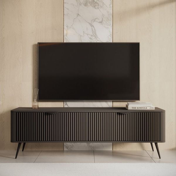 Masseno Lowboard Masseno TV-Schrank LANTANA 163,2x38x51,2 cm schwarz