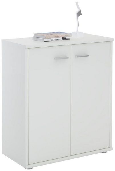 CARO-Möbel Kommode Sideboard Schrank Tommy in weiß, Anrichte mit 2 Türen inklusive Einlegeboden
