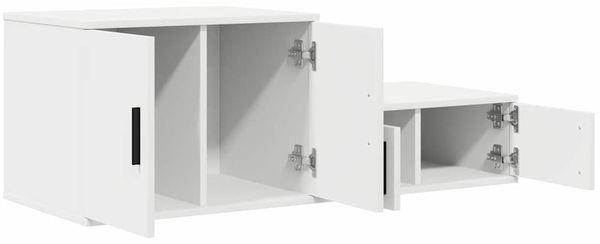 vidaXL Aufbewahrungsschrank 2 pcs Weiß 127 x 41 x 40 cm Holzwerkstoff 866651 Bild 6