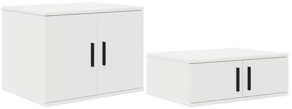 vidaXL Aufbewahrungsschrank 2 pcs Weiß 127 x 41 x 40 cm Holzwerkstoff 866651
