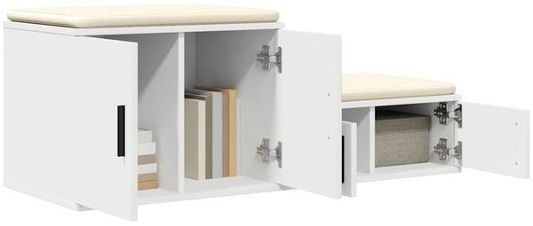 vidaXL Aufbewahrungsschrank 2 pcs Weiß 127 x 41 x 40 cm Holzwerkstoff 866651 Bild 3