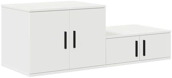 vidaXL Aufbewahrungsschrank 2 pcs Weiß 127 x 41 x 40 cm Holzwerkstoff 866651 Bild 5