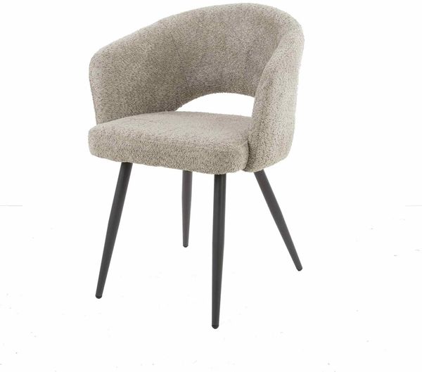 2er-Set Armlehnstuhl Boulse Boucle, modern, weicher Stoff, sand, hoher Sitzkomfort