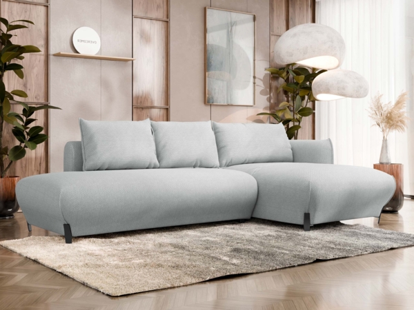 Ecksofa Fraski mit Bettkasten und Schlaffunktion (Farbe: Curio 80, Seite: Rechts 2R-LC)