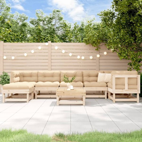 vidaXL 8-tlg. Garten-Lounge-Set Massivholz Kiefer 3186277