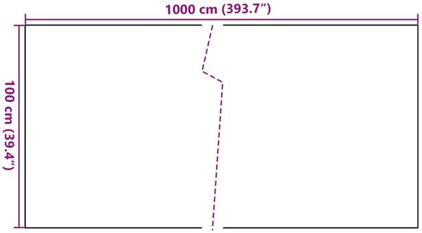 vidaXL Balkon-Sichtschutz Braun und Schwarz 1000x100 cm Poly Rattan 156264 Bild 8