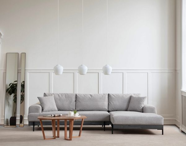 Ecksofa, 'Eti', 78 x 170 x 280, Grau