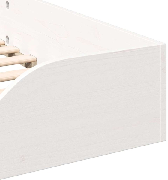 vidaXL Bettrahmen Weiß 80 x 200 cm Massives Kiefernholz 873392 Bild 7