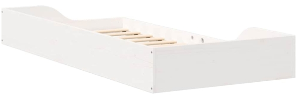 vidaXL Bettrahmen Weiß 80 x 200 cm Massives Kiefernholz 873392 Bild 6