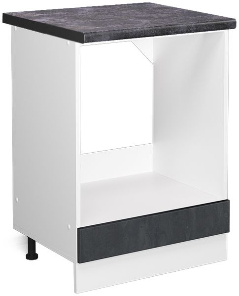 Herdumbauschrank R-Line Schwarz Beton 60 cm AP Anthrazit Vicco