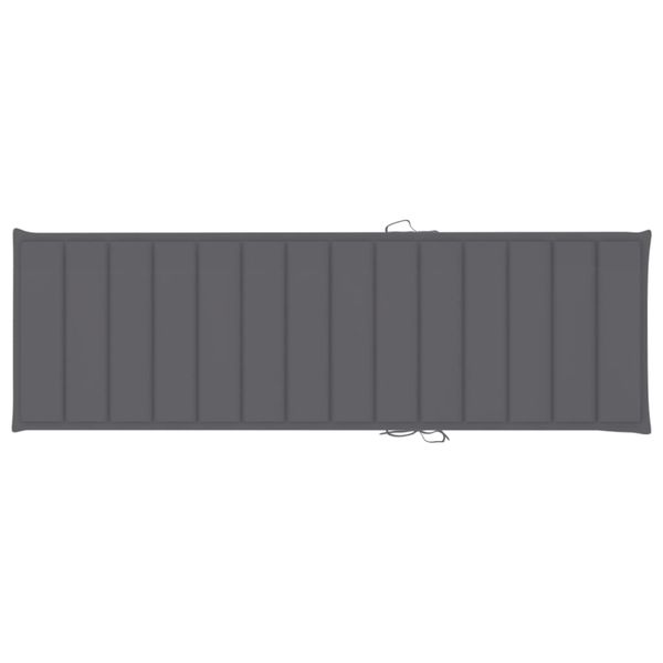 vidaXL Sonnenliegen-Auflage, Oxford-Gewebe anthrazit, 200 x 60 x 3 cm Bild 4