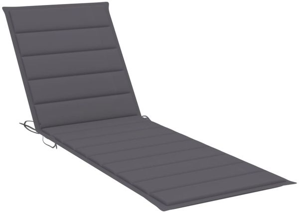 vidaXL Sonnenliegen-Auflage, Oxford-Gewebe anthrazit, 200 x 60 x 3 cm Bild 2