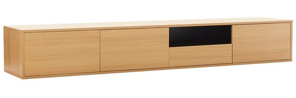 riess-ambiente TV-Board LOFT 200cm natur/schwarz - hängend, Eichen-Design, 7 Fächer, Schublade (Einzelartikel, 1 St), Sideboard mit Ablage & Stauraum- ideal für Flur, Wohnbereich & TV-Ecke