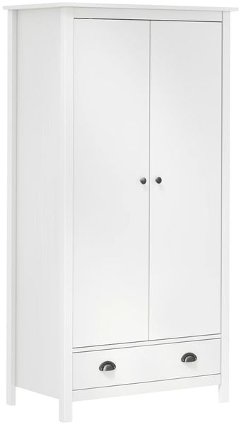 vidaXL Kleiderschrank mit 2 Türen Hill Range Weiß 89 x 50 x 170 cm Kiefer [288948]