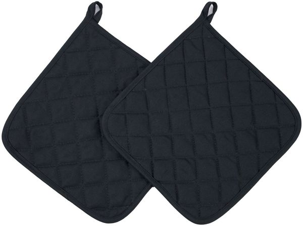ZOLLNER Topflappen, (Set, 2-tlg), 24 x 24 cm, 100% Baumwolle, Temperaturbeständig bis 100°C