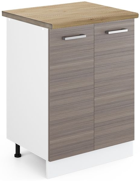 Küchenunterschrank R-Line Edelgrau 60 cm , AP Eiche Vicco