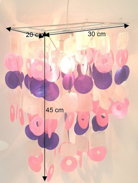 Guru-Shop Deckenleuchten Deckenlampe, Muschelleuchte aus hunderten., Leuchtmittel nicht inklusive