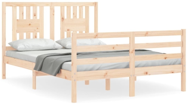 vidaXL Massivholzbett mit Kopfteil 3194546