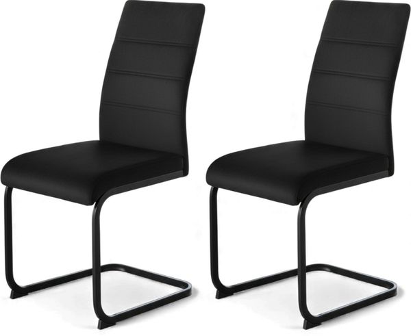 Freischwinger >Timofei / Ticino< 2er-Set in schwarz - 45x96x58 (BxHxT)