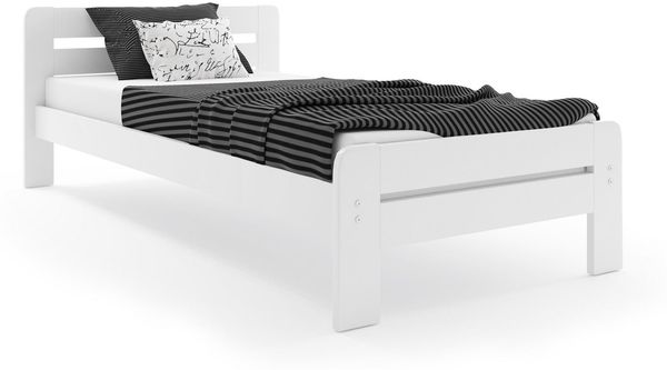 BMS Jugendbett Dallas Weiß mit Matratze 90x200 cm