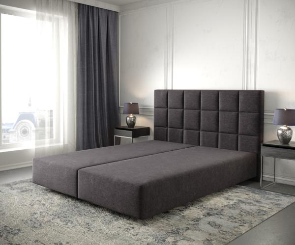 Boxspringgestell Dream-Fine 160x200 cm Mikrofaser Schwarz