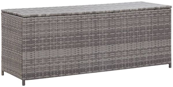 vidaXL Garten-Auflagenbox Grau 120x50x60 cm Poly Rattan 46460