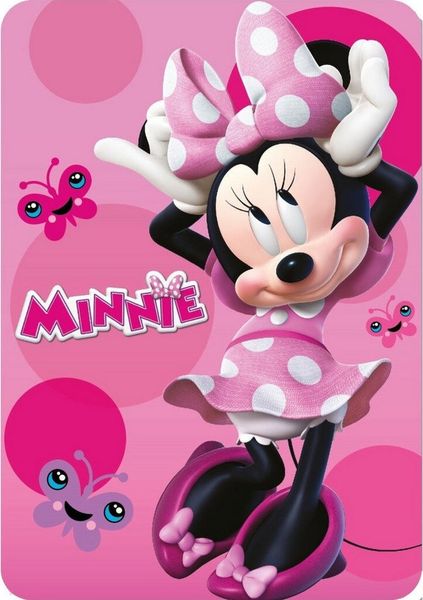 Wohndecke Disney Minnie Chic Fleecedecke 100x140cm, Disney, Geschenkidee für Mädchen und Jungen