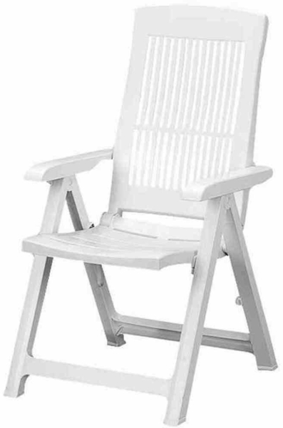 Tampa SET 2 x Klappsessel Klappstuhl Campingstuhl Campingsessel Relaxsessel Sessel klappbar weiß Bild 2