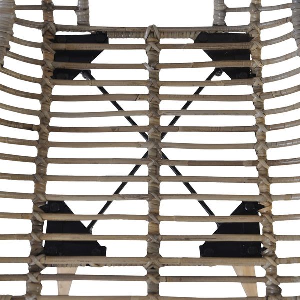 vidaXL Esszimmerstühle 2 Stk. Braun Natürliches Rattan 246853 Bild 4