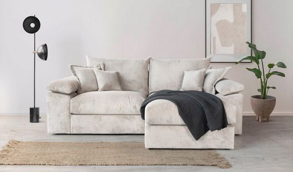 Home affaire Ecksofa Soft&Cosy XL L-Form, B: 246 cm - OTTO. Verlässliche Qualität, Mega-Sofa, Cord oder Chenille-Struktur, mit Federkern & 4 Zierkissen