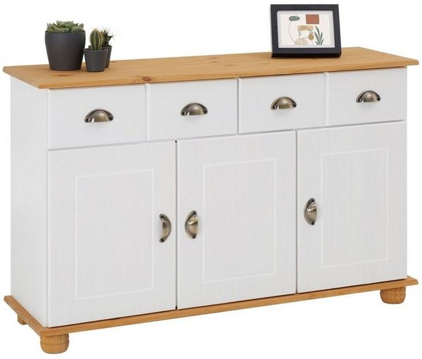 IDIMEX Kommode COLMAR, Sideboard Kommode Anrichte Kiefer massiv 3 Tür