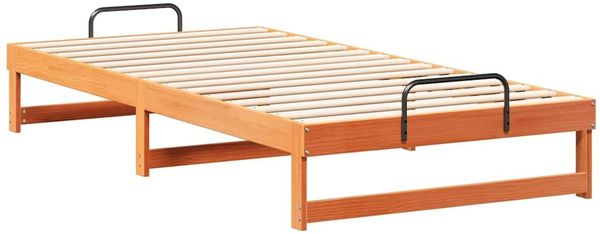 vidaXL Bettrahmen Braun 100 x 200 cm Massives Kiefernholz 873144 Bild 4