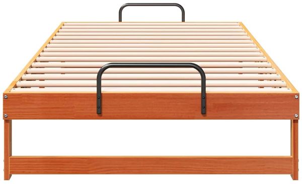vidaXL Bettrahmen Braun 100 x 200 cm Massives Kiefernholz 873144 Bild 5