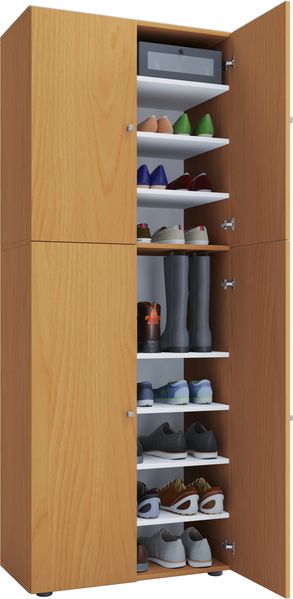 VCM Schuhschrank Lona 914011 Buche B. 70 x H. 184 x T. 40 cm