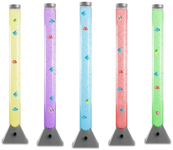 LED Deko Stehleuchte, Wassersäule, Deko-Fische, Höhe 120 cm