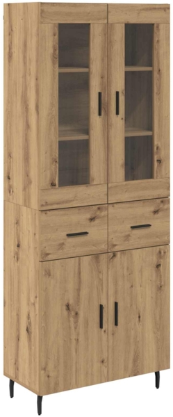 vidaXL Highboard mit Schubladen 2 pcs Artisan-Eiche Holzwerkstoff 3416024