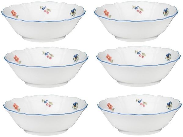 Seltmann Weiden Müslischale Seltmann Weiden Sonate Nostalgie 6 x Dessertschale rund 15,5 cm, Porzellan, (Spar-Set)