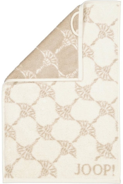 JOOP Frottier Handtücher Cornflower, Gästetuch 30x50 cm, creme
