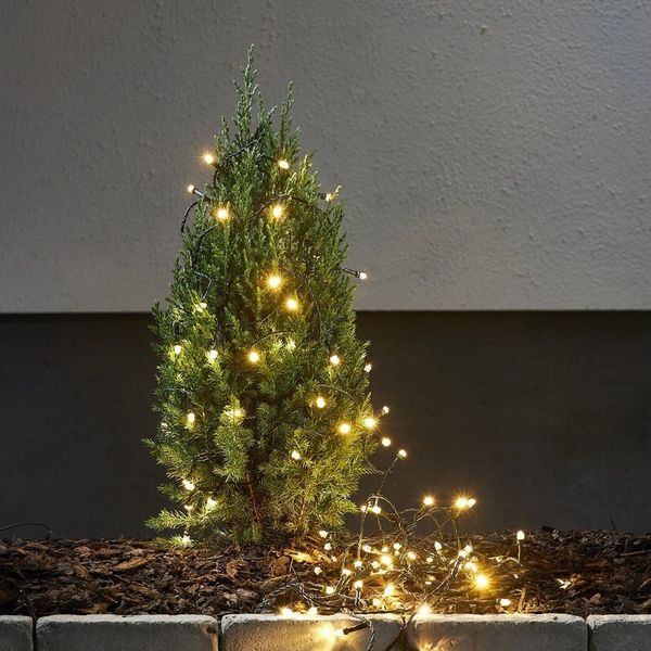 MARELIDA LED-Lichterkette Weihnachten 500 bernstein LED 8 Funktionen 25m für Außen