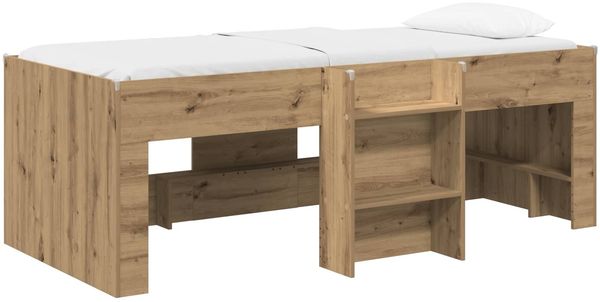 vidaXL Hochbett für Kinder 2 pcs Kunsthandwerk Eiche Holzwerkstoff 3422594
