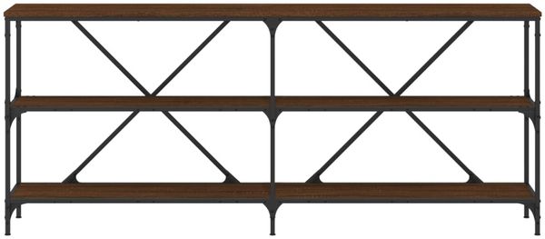 vidaXL Konsolentisch Braun Eiche 180x30x75 cm Holzwerkstoff und Eisen 832857 Bild 4