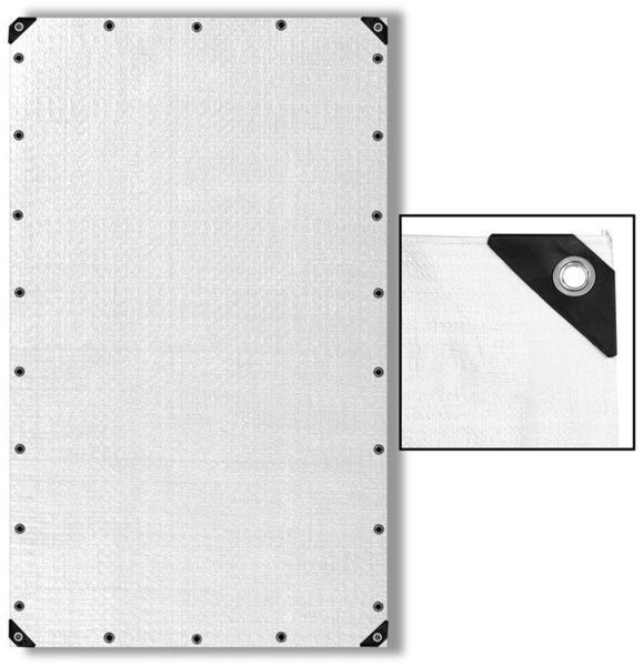 Abdeckplane Holz Plane 90 g/m² weiß 3x5 m Schutz Folie Garten PE Pool Sand