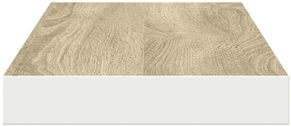 vidaXL Schweberegale 2 Stk. Eiche und Weiß 90 x 23,5 x 3,8 cm MDF Bild 8