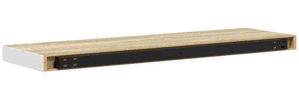 vidaXL Schweberegale 2 Stk. Eiche und Weiß 90 x 23,5 x 3,8 cm MDF Bild 9
