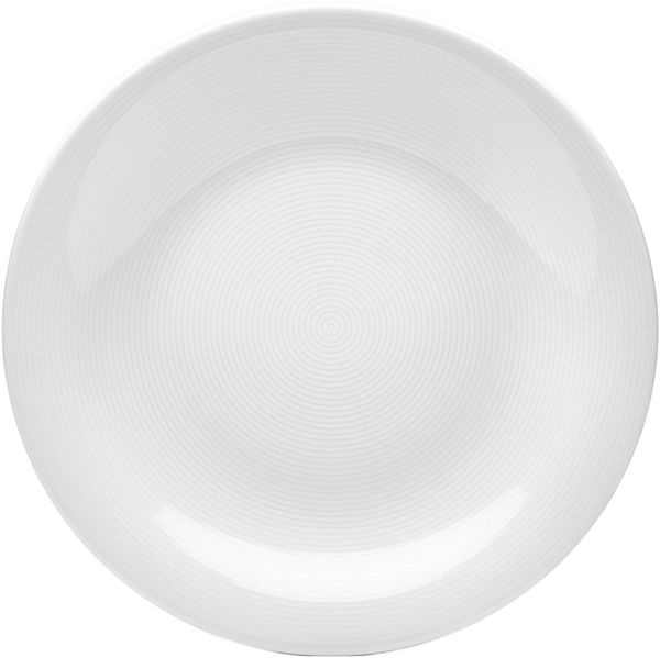 van Well Speiseteller Teller Set, Jive, flacher Teller 25 cm, 6 Stück, (6 St), dezentes Spiraldekor, spülmaschinen-und mikrowellengeeignet