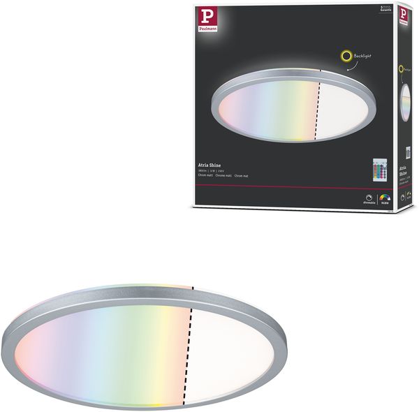 Paulmann No. 71018 LED Panel Atria Shine 293mm RGBW 12W Chrom matt Bild 4
