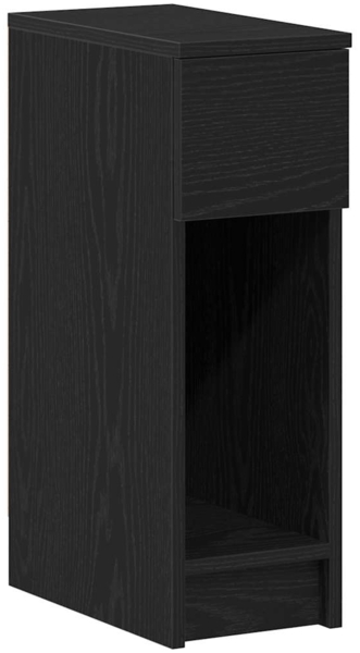 vidaXL Nachttisch mit Schublade Schwarz Eichen-Optik 20x36x60 cm 858697